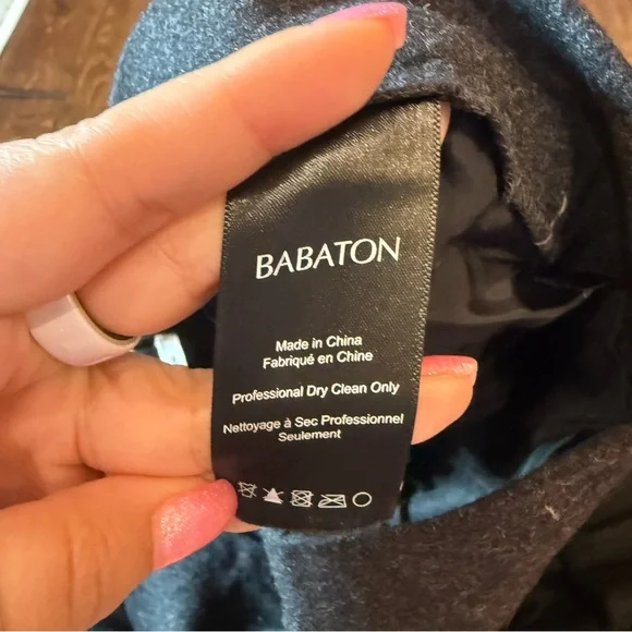 Aritzia Babaton Cohen Italian Wool Blend Crop Dress Pant Charcoal Grey Size 10